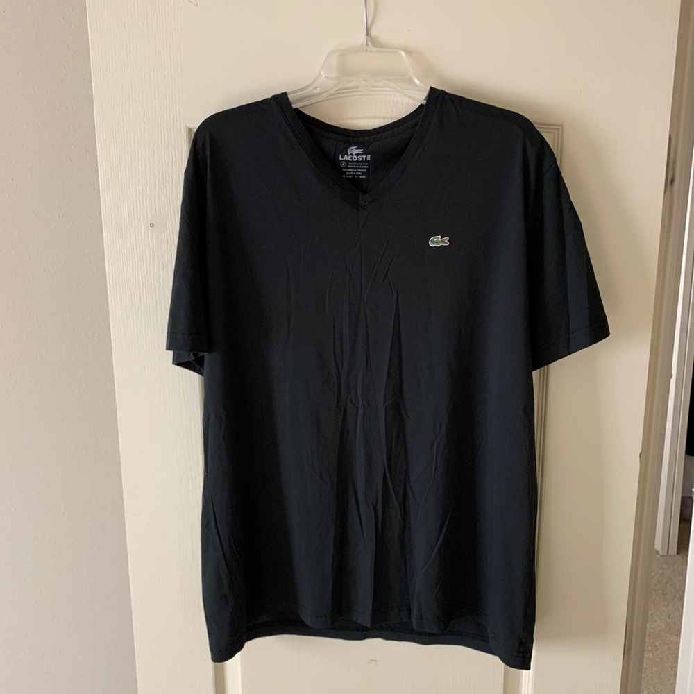 Lacoste classic black v-neck.